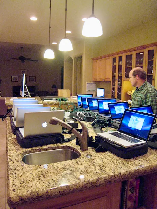 Imaging a bunch of MacBooks with my papa